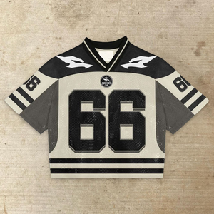 High Quality Oversized Graphic American Football Jersey for Men Breathable <b>Mesh</b> Y2K Streetwear Casual Summer Tshirt Low MOQ - Product Image 3