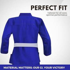Kimono de Jiu-Jitsu Brésilien BJJ Gi Blanc Classique 350gsm Tissage Perlé Pré-Rétréci en Coton Logo Brodé Personnalisé Uniforme d'Entraînement - Product Image 4