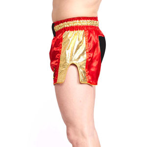 Pantalones cortos deportivos de Muay Thai, pantalones cortos de boxeo, pantalones cortos de entrenamiento de artes marciales, ropa de Fitness de alta calidad, 100% poliéster, pantalones cortos de Muay Thai - Product Image 4