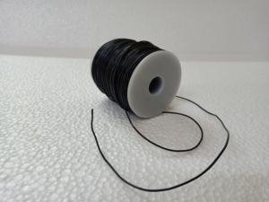 สายหนังสีดำขนาด1มม. ม้วนขนาด100เมตรเหมาะสำหรับนักออกแบบเสื้อผ้าและเครื่องประดับ - Product Image 2