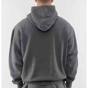 เสื้อฮู้ดผ้าคอตตอนสำหรับผู้ชายเสื้อฮู้ดโอเวอร์ไซส์ผ้าฝ้าย100% แบบมีความเป็นกรดแบบวินเทจสำหรับผู้ชาย - Product Image 2