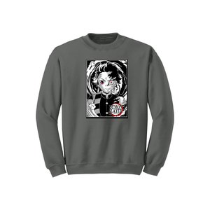 Colección de Anime para mujer, Sudadera con cuello redondo, 100% de algodón, forro polar, invierno, informal, tejido, bolsillos con serigrafía frontal - Product Image 5