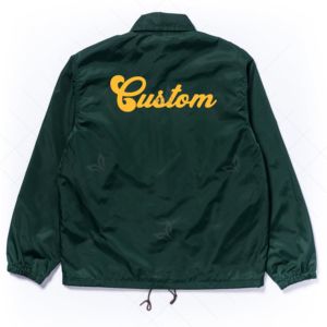 Veste de coach en nylon personnalisée avec broderie ou logo en chenille pour l'école, le collège, l'université, vêtements décontractés, veste rétro en nylon - Product Image 3