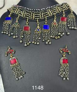 สร้อยคอลูกปัดแฟชั่นสไตล์ทิเบตจี้โลหะจากอินเดียสร้อยคอแฟชั่นสร้อยคอโชคเกอร์จี้แฟชั่นขายส่ง - Product Image 2