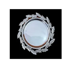 Sous-assiette de présentation de vaisselle, design avantageux, forme ronde, couleur argent, à prix abordable - Product Image 1