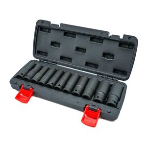 Juego de Llaves de Impacto Profesionales de 1/2\" SAE/MÉTRICAS, 11 Piezas, Personalizables, Producto Metálico OEM, Juego de Llaves de Impacto Profundas - Product Image 1