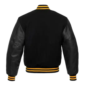 Dernière qualité Veste universitaire unisexe Logo vierge personnalisé de haute qualité 100% coton Broderie décontractée Blouson universitaire bombardier personnalisé - Product Image 5