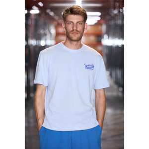 เสื้อยืดคอกลมผ้าฝ้ายออร์แกนิกทรงสบายสำหรับผู้ชาย GRIMELANGE พร้อมลายพิมพ์ - Product Image 2