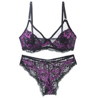 Set Bra dan celana dalam wanita, desain elegan kain lembut Ideal untuk koleksi Lingerie musim dingin