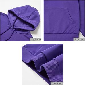 Sweat à capuche surdimensionné pour femmes OEM vente en gros pull-over sweat-shirt Logo personnalisé à manches longues décontracté polaire usine directe - Product Image 5