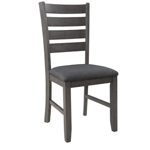 Ensemble de salle à manger en bois rustique, style traditionnel antique de ferme, ensemble de 6 pièces comprenant une table, des chaises grises avec un banc, ameublement pour la maison - Product Image 2