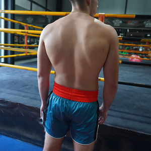 Pantalones Cortos de Muay Thai Transpirables y Elásticos, Logotipo Personalizado en la Parte Delantera, Color Sólido, Secado Rápido, Tela Satinada, para Hombre Adulto, Boxeo - Product Image 6