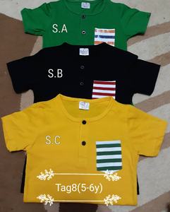 คอลเลคชั่นใหม่ฤดูร้อนเสื้อยืดลำลองสำหรับเด็กหญิงและเด็กชายคอกลมผ้าคอตตอนสีทึบผ้าแคนวาสสำ100% สำหรับเด็ก - Product Image 3