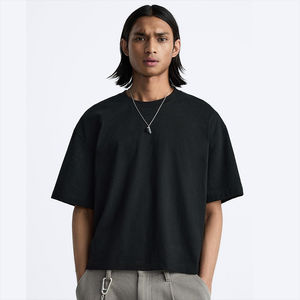 Crop Body <b>Half</b> <b>Sleeve</b> Black Color <b>Shirt</b> Best Supplier Wholesale Casual Wear <b>T</b> <b>Shirts</b> for Men and Made in Pakistan - Product Image 1