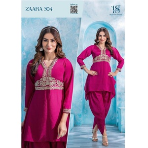 Conjunto de Coord bordado de colección de boda de nueva era de lanzamiento tradicional para mujer, forro de Chinon puro, proveedor exportador indio - Product Image 1