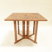 Table pliante en teck Tiger Paw, style rustique, table à manger d'extérieur pour la maison, le salon, le jardin, meubles de jardin