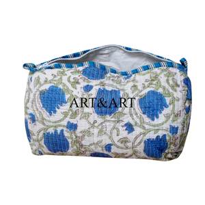 Juego de Bolsas de Maquillaje Acolchadas de Algodón Multifuncionales, Ligeras, Reutilizables, con Cierre Ecológico, Diseño de Moda - Product Image 5