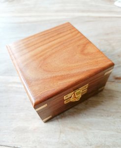 Large Unfinished Square Wooden Jewelry Storage Box Vintage Unique <b>Engraved</b> Wood Craft Wall Signs Hinged Lid Wooden Boxes - Product Image 2