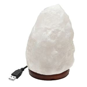 Himalayan White Salt <b>Lamp</b> Natural Salt Rock Decorative Table <b>Lamp</b> Home Bedroom Living Room Office Night <b>Light</b> Lighting - Product Image 6