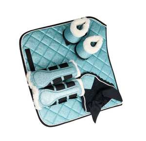 Complete Premium Horse Tack Set with Saddle Pad Leg Boots Ear Bonnet for Large Animal Use by TARIQ MFG CO - Product Image 6