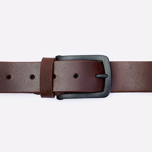 เข็มขัดหนังวัวแท้คุณภาพสูงสำหรับผู้ชาย ยี่ห้อ OEM ขายดี พร้อมหัวเข็มขัดอัตโนมัติโลหะผสม ราคาส่งถูก - Product Image 3