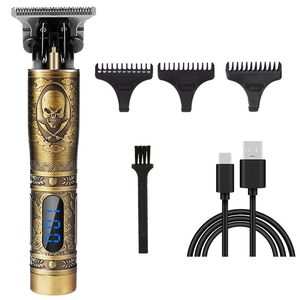 Kit de tondeuse à cheveux sans fil rechargeable professionnelle pour hommes/femmes, rasoir à barbe avec corps métallique, alimentation par batterie USB - Product Image 1