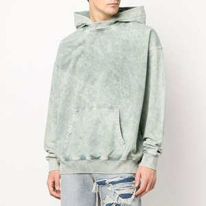 Sudaderas con capucha de lavado ácido Sudadera con capucha de alta calidad para hombre 100% tela de algodón invierno lavado ácido hombres sudaderas con capucha para hombres logotipo personalizado - Product Image 4