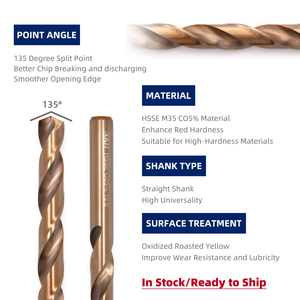 <span class=keywords><strong>Foret</strong></span> hélicoïdal XKIT <span class=keywords><strong>de</strong></span> qualité industrielle 10 mm, pointe fendue à 135 degrés, en acier rapide contenant du cobalt DIN338 pour l'acier inoxydable - Product Image 5