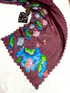 Sari élégant en georgette moderne, fait main, séchage rapide, pour femmes, idéal pour les fêtes, mariages, Diwali, été, printemps, style indien et pakistanais - Product Image 6