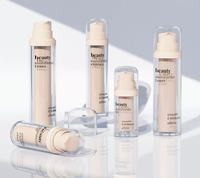 Ensemble de flacons cosmétiques sans air rechargeables de luxe avec impression de logo personnalisé, 15 ml, pot à crème compressible de 30 g et 50 g, distributeur de lotion de 100 ml