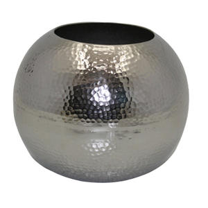 Vaisselle décorative en métal de grande conception Vase à fleurs couleur nickel-argent pour la décoration de la maison et de l'hôtel faite à la main - Product Image 4