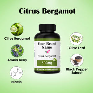 Extracto orgánico de bergamota de cítricos de etiqueta privada OEM 150 cápsulas suplemento de hierbas suplemento de cítricos de bienestar Natural - Product Image 6