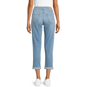 Premium Quality Women's Regular Fit Washed Denim Jeans <b>Pant</b> Mid-Waist Flat Front Customized Sizes Eco-Friendly Quick Dry Casual - Product Image 6