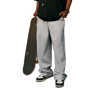 Baggy Bottoms Sweatpants for Men With Drawstring High Quality Cotton <b>Polyester</b> <b>Jogger</b> Sweatpants - Product Image 1