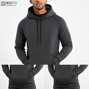 Nueva venta al por mayor 2025 pulóver Sudadera con capucha logotipo personalizado en blanco 100% algodón sudaderas con capucha Color sólido pulóver Sudadera con capucha para hombres Reversible - Product Image 3