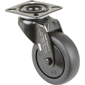 75 mm Black Rubber <b>Swivel</b> Casters for Furniture Ball Bearing with Mounting Plate BS Casters-Load Capacity 60 Kg - Product Image 3