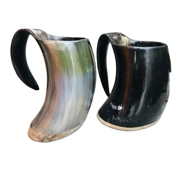 Natural Hand Made Viking Drinking Horn Mug Tankard for Groomsmen Gift Groomsman Best Man Gifts For Men