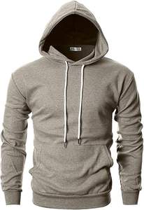 Sweat-shirt à capuche pour homme, manches longues, avec poche kangourou, coupe ajustée, basique, décontracté - Product Image 6