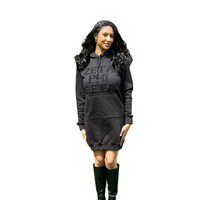 Robe sweat avec lettres Zeta Phi Beta en chenille à manches longues pull à capuche robe vie grecque vêtements pour sororité femmes