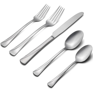 Classic Design Stainless Steel Cutlery Flatware <b>Set</b> Elegant Durable & Dishwasher Safe Mirrored Steel - Product Image 1