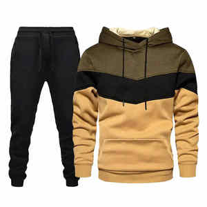 Conjuntos de chándal de 2 piezas de alta calidad para hombre, chándal de invierno con estampado de logotipo personalizado con chándal de última moda, 100% algodón - Product Image 1