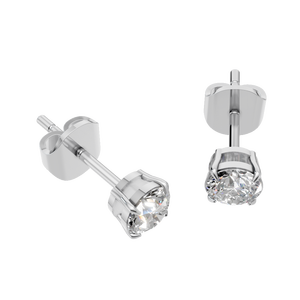 Pendientes de Oro Sólido de 18K con Diamantes Cultivados en Laboratorio con Certificación IGI, 1ct, F VS1, Corte Brillante Redondo, para Mujer - Product Image 4
