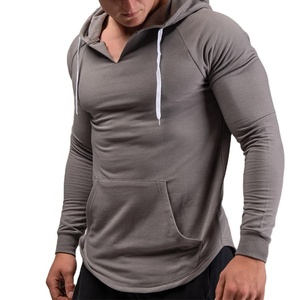Jersey de lana ligera para hombre, sudaderas deportivas para gimnasio con cuello en V, ropa activa, sudaderas con capucha para fitness - Product Image 1