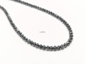 Cuentas para hacer joyas de diamantes negros, fabricante al por mayor, 100% hebras de cuentas de diamantes sueltos naturales, cuentas de diamantes de alta calidad - Product Image 2