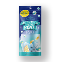 Anında İçilebilir Alkollü Patlayan Boba Tapioka Topları Viski ve Rom Aromalı 100g Hazır İçilebilir Bardak Ambalajında Hızlı İçecek Karışımı İçin