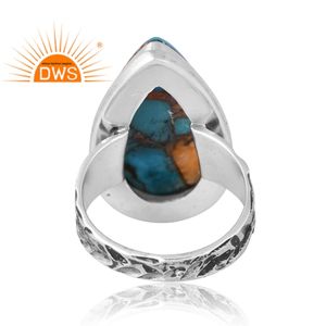 Unique Design 925 Silver Natural Mojave Copper Qyster <b>Turquoise</b> Gemstone <b>Ring</b> for Women Custom Jewelry for Women Gift for Her - Product Image 2