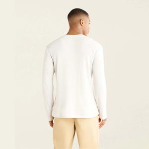 Nuevo diseño pesado logotipo personalizado bordado de gran tamaño de manga larga 340 Gsm 100% algodón Waffle camiseta - Product Image 5