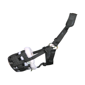 Museau de pâturage de cheval de luxe avec doublure en fourrure polaire licou entièrement réglable pour réduire le poids - Product Image 2