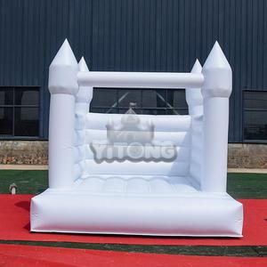 White Bounce House Bouncy Castle <strong>Slide</strong> <strong>Small</strong> Outdoor PVC Garden Party <strong>Inflatable</strong> Bouncer Jumping Castle - Product Image 1