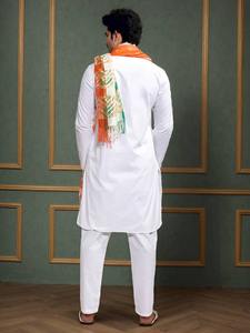 Kurta Casual de Algodón Orgánico para Hombre, Diseño Personalizado, Manga Larga, Cuello en V, Transpirable, Ecológico, Ropa de Verano, Precio al por Mayor B2B, MOQ Bajo - Product Image 2